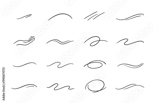 Sweep generation gentle playful unhurried soft icon simple curve slow vector gesture