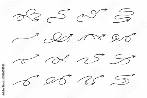 Generation simple vector outline hand route image icon fluid path subtle drifting