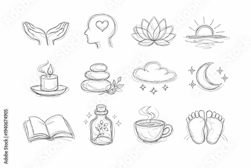 Redraw icon vector pale gentle overlay calm contour gesture relaxed line mesh
