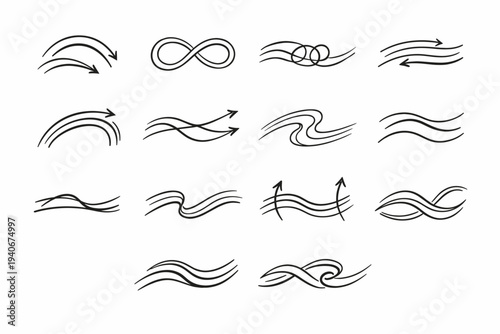 Journey navigation simple trail image drifting generation relaxed vector guide duplicate icon