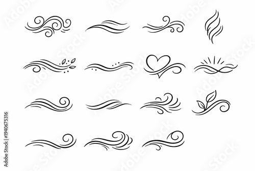 Breath calm line life vitality generation warm simple image vector soft flow