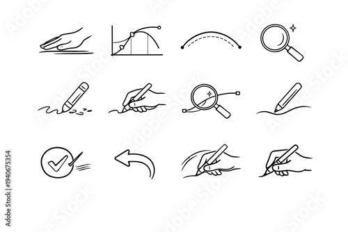 Human cleanup edge trace curve vector soften icon generation simple line fix