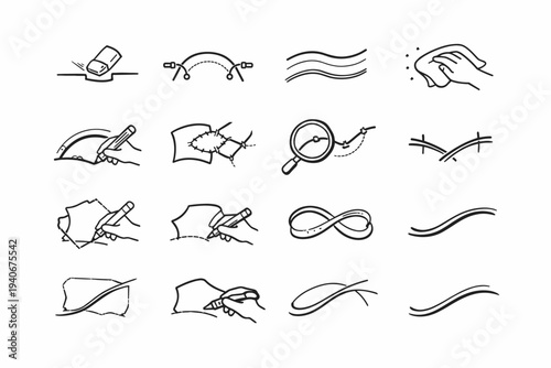 Join refine mark curve vector generation icon image simple sweep arc fix