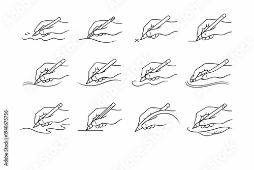 Calm unhurried stroke motion generation trace sweep steady simple icon image vector