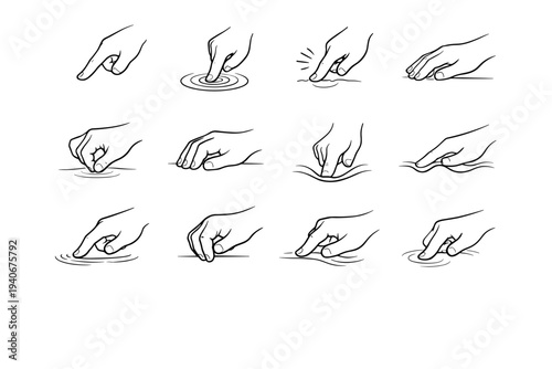 Contact shift icon curve vector variance generation calm touch image grip simple