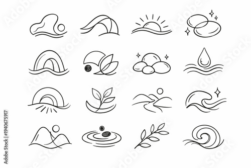 Image two twelve seven nine vector simple form generation icon abstract six