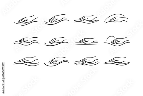 Quiet composed icon rhythm kindness vector simple soft stroke generation image resolved