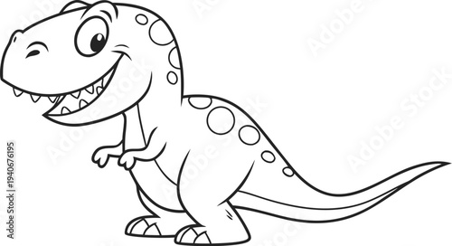 Cute baby t rex coloring page with big smile and tail dinosaur baby dinosaur smiling