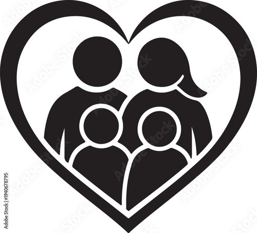 It Is a Picture of a well ordered familly safe and caring for each other