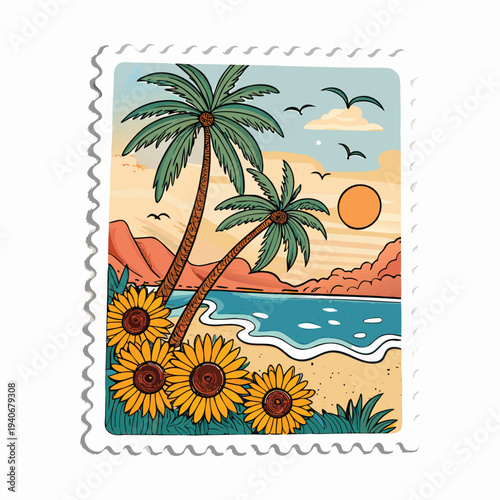 cute summer vibe stiker