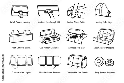 Guard modular icon holder cover side cup vector customizable seat slit pet