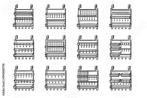 Durable door load build vector jewelry construction reinforced icon thin over rack