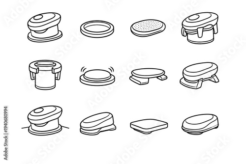 Design cordless outline tidy vector countertop icons icon refined neat opener operation