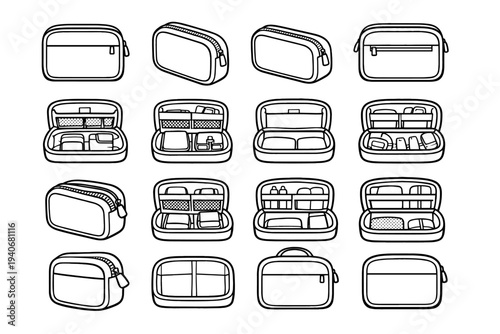 Portable geometry soft outline icons minimalist top tech silhouette vector lightweight icon