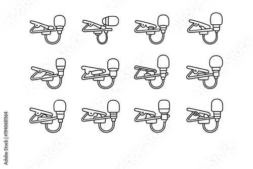 Microphone look neutral vector clip refined icons icon contemporary modern aesthetic holder