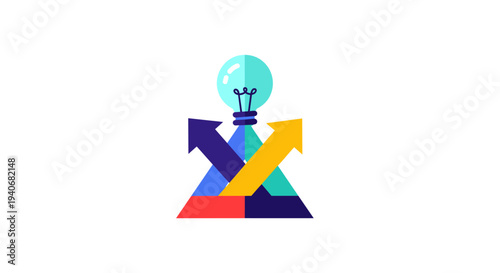Strategic Idea Development with Multiple Directions Icon
