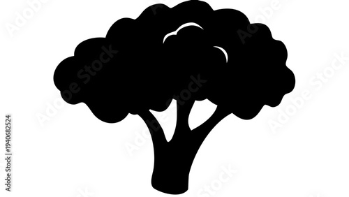 broccoli black silhouette icon, healthy vegetable silhouette, transparent background