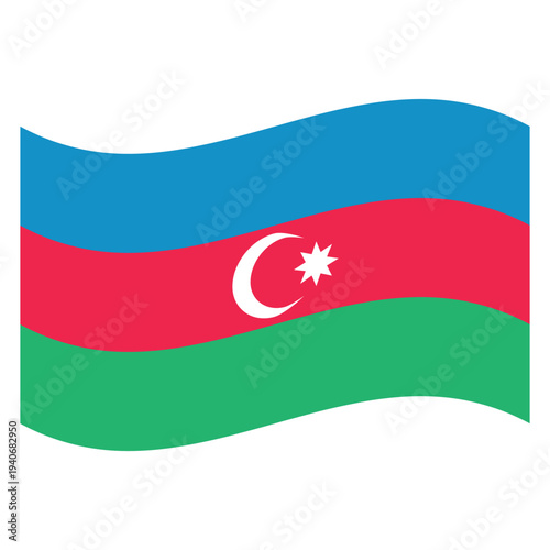 Azerbaijan national waving ...