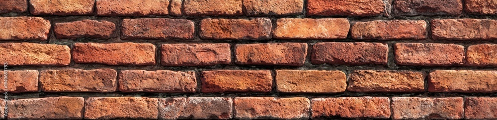 Obraz premium Rustic Weathered Red Brick Wall Texture Background.