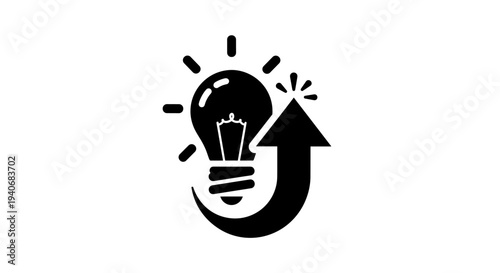 Idea Improvement Growth Up Arrow Lightbulb Icon