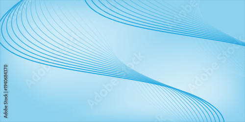 Abstract blue gradient background with shining lines waves. Minimalist background for banner, poster, cover, brochure, flyer, website vector illustration eps10