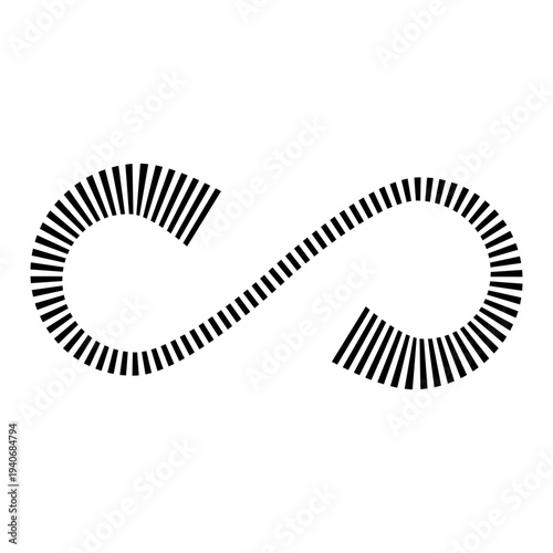 Striped infinity symbol dyn...