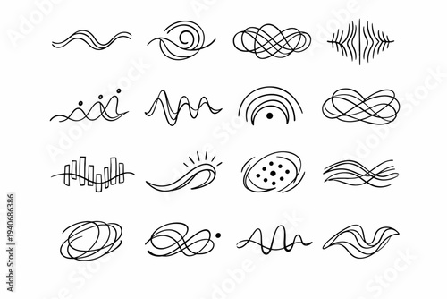 Vector seven two rhythm four eleven icon soft nine icons form abstract