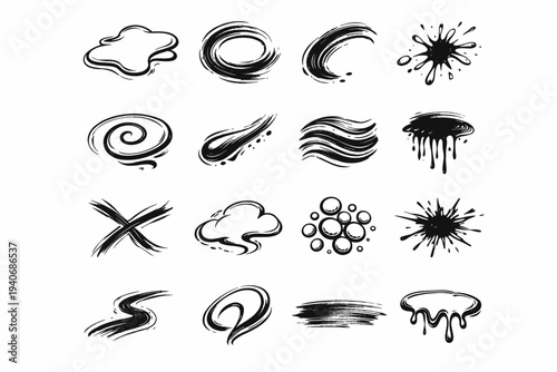 Twelve abstract eight one simple image form four icon vector nine generation