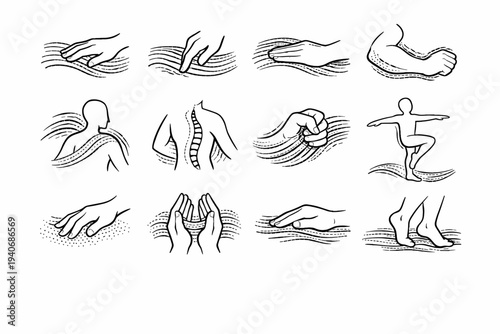 Cadence touch glide icon cue grit sway texture sweep generation image vector