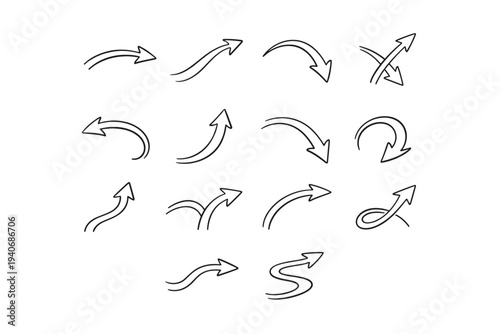 Friendly arrow image simple navigation gentle pointer indicator generation kind icon vector