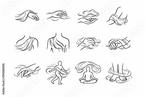 Image simple cadence sway finger icon vector grip soft generation shoulder arc