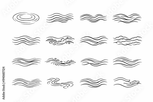 Simple ripplecourse vector ripple generation density smooth uneven wobble subtle runnel icon