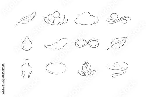 Image airy contour generation body arc volume simple vector form icon silhouette