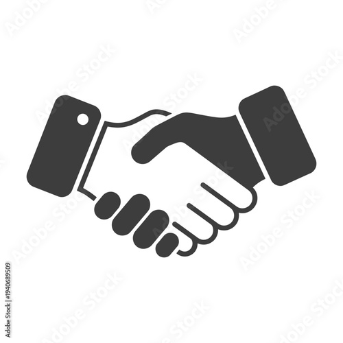 Handshake icon symbolizing agreement, partnership, deal, or greeting