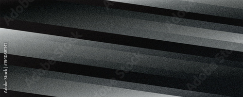 Modern black white abstract background. Minimal. Gradient. Dark grey banner with geometric shapes  lines  stripes  triangles. Design. Futuristic. Cut paper or metal effect.vector eps10