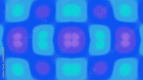 Vibrant Blue and Purple Abstract Shapes Pulse and Morph in a Seamless Hypnotic Looping Animation with a Retro Feel