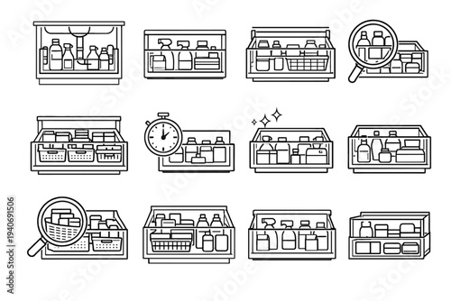 Under face clean geometry search vector front icon modern sink organized transparency