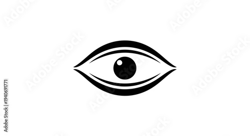 Black and White Eye Illustration.
