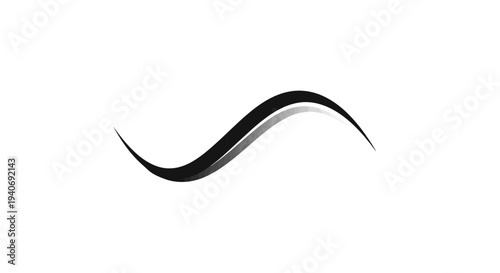 Black False Eyelash Isolated on White Background.