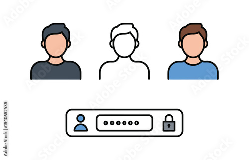 User login screen requires password entry.