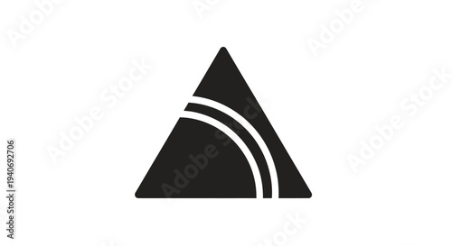 Black Triangle Logo Design Element.