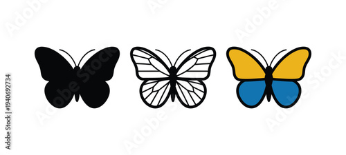 Butterfly icons depict different graphic.