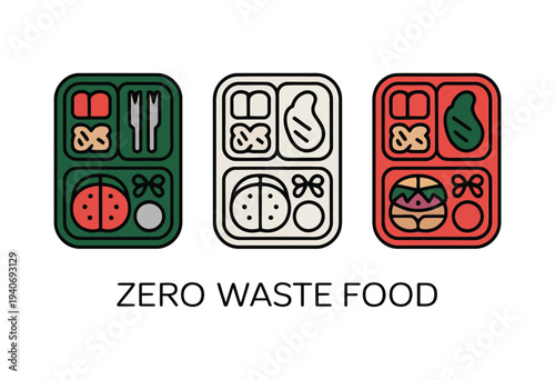 Three bento box meal options are displayed.