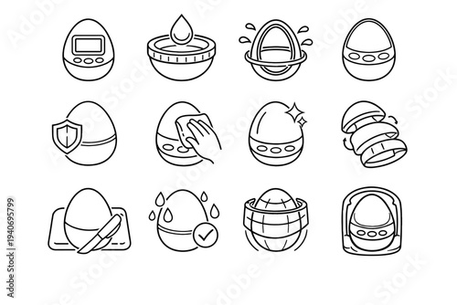 Button assembly sealed egg gasket membrane icon device timer durable layer digital