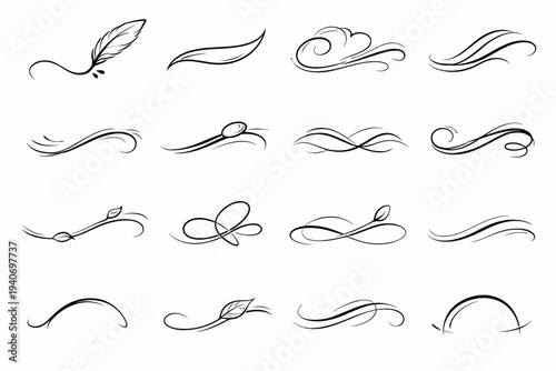 Simple line image icon curveway curve arc misted pen generation halo vector