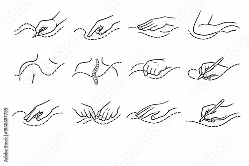 Rhythm icon path steady simple journey generation image hand vector coordination route