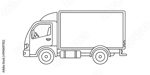 Abstract modern delivery truck illustration