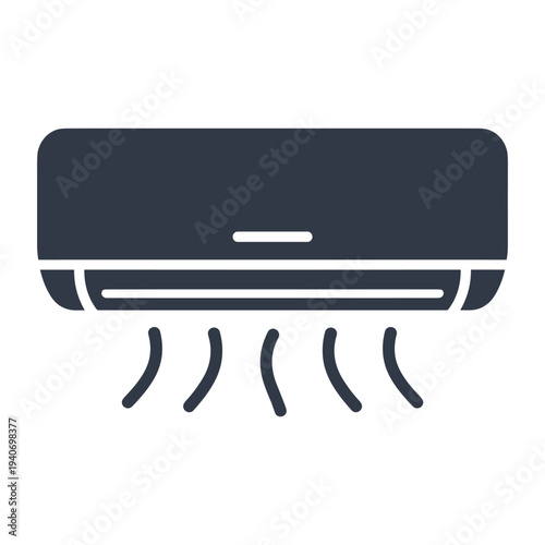 Air conditioner unit blowing cool air, climate control device for home comfort