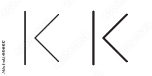 First Page Icon. in a sequence or document. Commonly used in pagination systems, tables, document viewers, and dashboards. Vector illustration with stroke and fill on a white background.