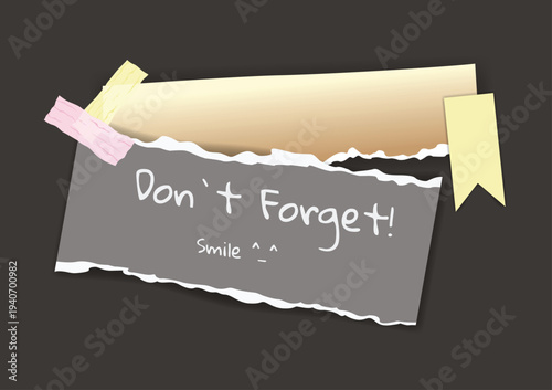 Paper notes stickers. Place for memo messages on paper sheets. Blank sticky place for to do list and office notice or information board